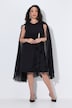 Kleid, Chiffon-Cape, A-Linie, V-Ausschnitt, ärmellos