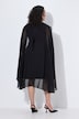 Kleid, Chiffon-Cape, A-Linie, V-Ausschnitt, ärmellos