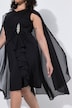 Kleid, Chiffon-Cape, A-Linie, V-Ausschnitt, ärmellos