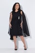 Kleid, Chiffon-Cape, A-Linie, V-Ausschnitt, ärmellos