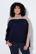 Pull oversize, col montant et manches longues, motif torsadé