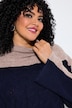 Pull oversize, col montant et manches longues, motif torsadé