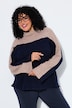 Pull oversize, col montant et manches longues, motif torsadé