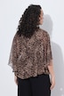 Chiffon-Bluse, Leomuster, Cape-Optik, V-Ausschnitt