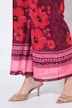 Jupe-culotte en tulle, motif floral, taille élastique et jambe droite