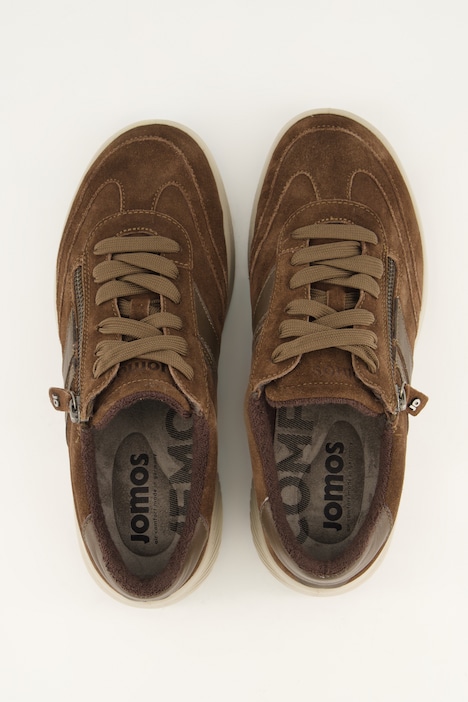 Jomos Leder-Sneaker, Veloursleder, Zipper, Weite K