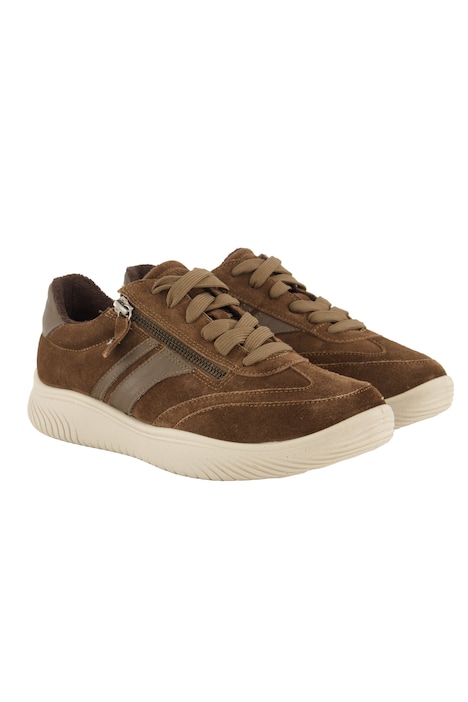 Jomos leather trainers, suede, zip, width K