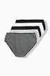 Midislips, 5er-Pack, Muster/einfarbig