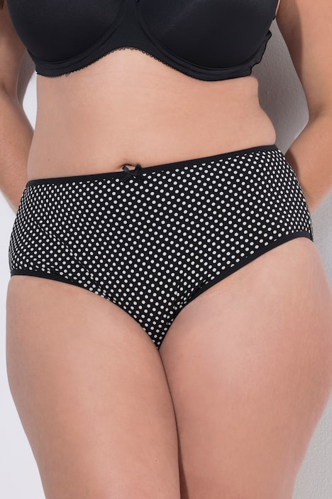 Midislips, 5er-Pack, Muster/einfarbig