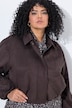 Giacca stile blusotto con effetto pelle scamosciata e collo alla camicia