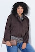 Giacca stile blusotto con effetto pelle scamosciata e collo alla camicia