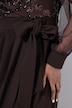 Robe portefeuille à paillettes, bonnets souples, décolleté en V et manches longues