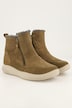 Boots en cuir Jomos, doublure en fausse fourrure, semelle ergonomique amovible - largeur K