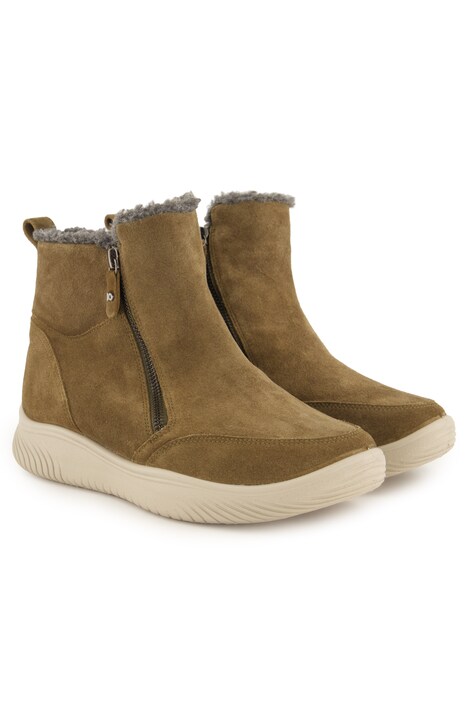 Jomos leather boots, faux fur lining, removable footbed, width K
