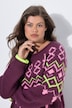 Norweger-Strickpullover, Rundhals, Langarm