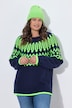 Norweger-Strickpullover, Rundhals, Langarm