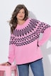 Norweger-Strickpullover, Rundhals, Langarm
