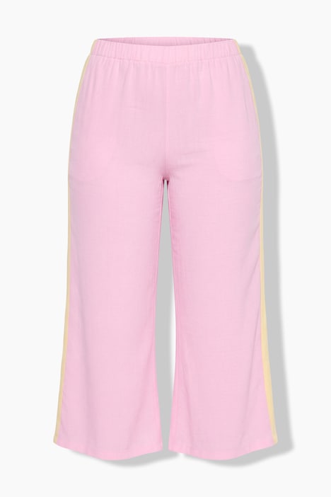 Culotte, weites, gerades Bein, Seitenstreifen