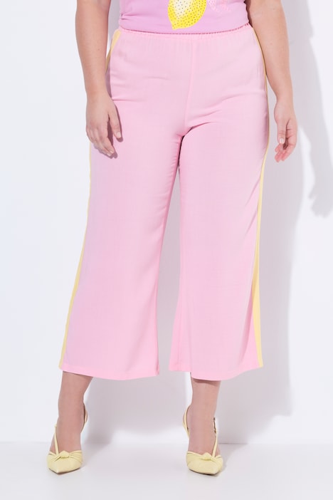 Culotte, weites, gerades Bein, Seitenstreifen