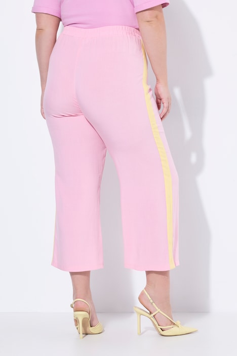 Culotte, weites, gerades Bein, Seitenstreifen