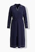 Contrast Stitching Collared Sweater Dress
