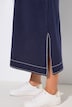 Contrast Stitching Collared Sweater Dress