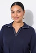 Contrast Stitching Collared Sweater Dress