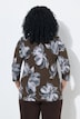 Shirt, Blüten, A-Linie, Tunika-Ausschnitt, 3/4-Arm