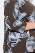 Shirt, Blüten, A-Linie, Tunika-Ausschnitt, 3/4-Arm