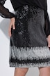 Jerseykleid, Paillettenrock, Rundhals, Ballon-Langarm