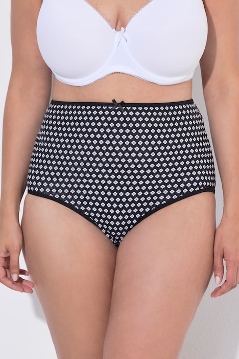 Maxi-slips, set van 5, minimalistisch patroon/kleur