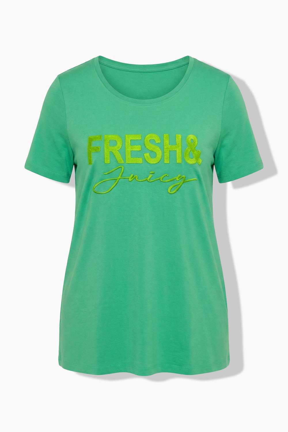 Stora storlekar T-shirt, Dam, grön, storlek: 48, Viskos, Mia Moda