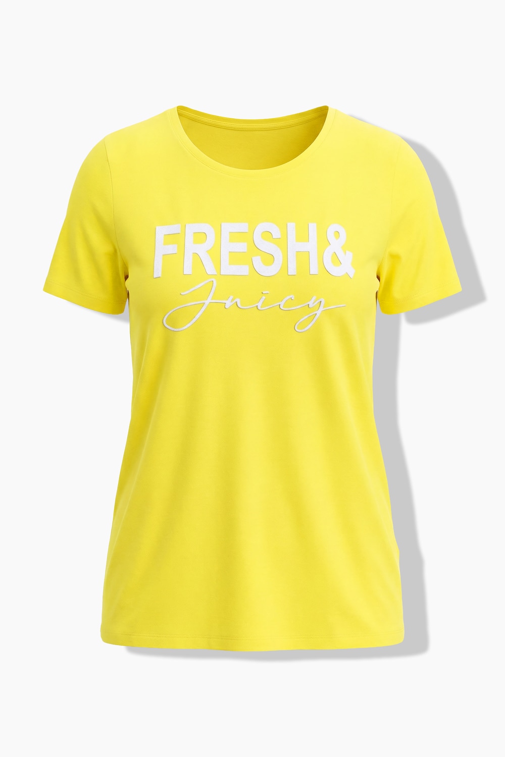 Stora storlekar T-shirt, Dam, gul, storlek: 54, Viskos, Mia Moda