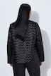 Satin-Jacke, Flecht-Design, A-Linie, Langarm