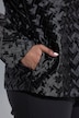 Satin-Jacke, Flecht-Design, A-Linie, Langarm