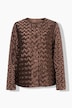Satin-Jacke, Flecht-Design, A-Linie, Langarm