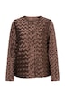 Satin-Jacke, Flecht-Design, A-Linie, Langarm