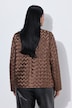 Satin-Jacke, Flecht-Design, A-Linie, Langarm