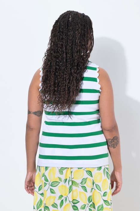 Ripptop, Slim Fit, Streifen, Rundhals