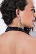 Jumpsuit, Pailletten, Neckholder, V-Ausschnitt, ärmellos