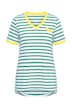 Striped Lemon Motif Short Sleeve Tunic Tee