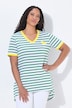 Striped Lemon Motif Short Sleeve Tunic Tee