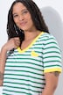 Striped Lemon Motif Short Sleeve Tunic Tee