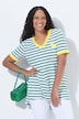 Striped Lemon Motif Short Sleeve Tunic Tee
