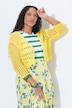 Strickjacke, oversized, offene Jacke, Lochstrick, 3/4-Ärmel