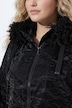 Shiny-Jacke, wasserabweisend, Kapuze, Teddyfleece