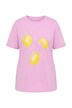 T-Shirt, Boxy Fit, Glitzersteinchen, Zitronen-Motiv