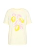T-Shirt, Boxy Fit, Glitzersteinchen, Zitronen-Motiv