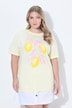 T-Shirt, Boxy Fit, Glitzersteinchen, Zitronen-Motiv