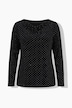 Bluse i slim fit med pyntesten og vandfaldsudskæring